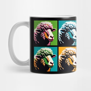 Vibrant Flock Fantasy: Pop Art Sheep Splendor Mug